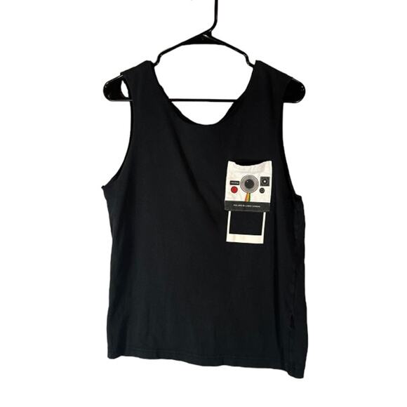 Uniqlo Tops - Uniqlo Black Polaroid Pocket Lightweight Sleeveless Cotton Tank Top Women Sz S